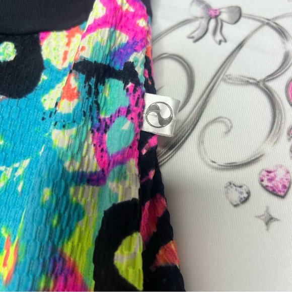 Andreia Vasques leggings with skirt attached spray paint design stretchy neon - Picture 8 of 11